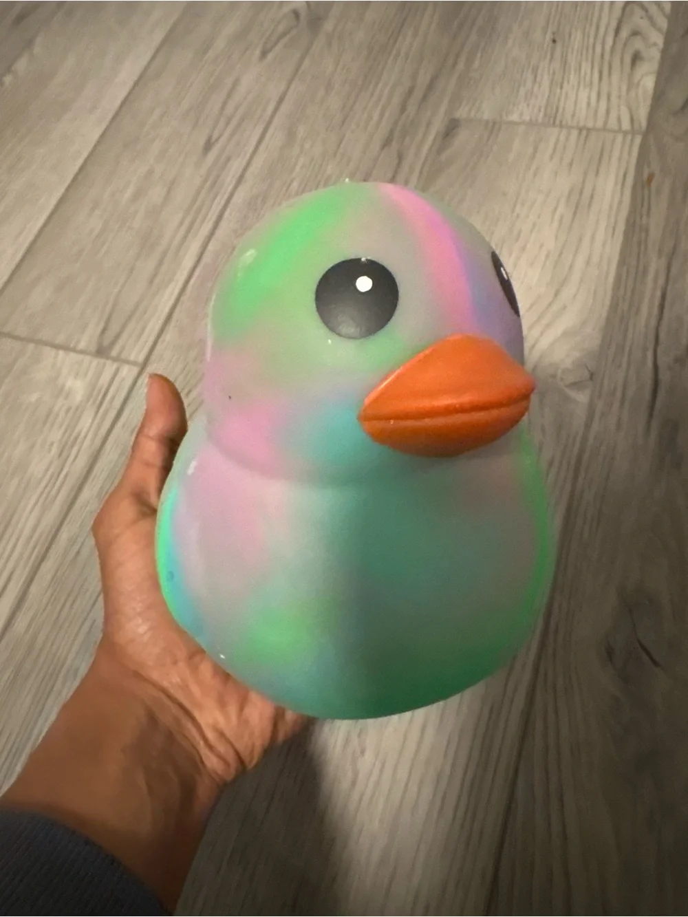 SMITH Multi-Color Rubber Duck Toy — Green, Purple, Blue & Orange